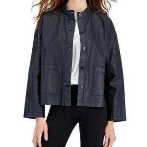 Eileen Fisher gently used jacket. Imitation leather.